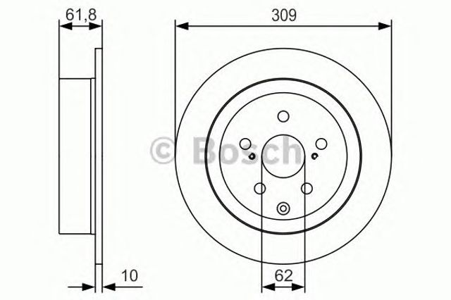 Tarcza hamulcowa tylna 0986479T04 BOSCH