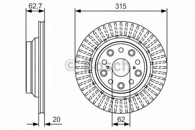 Tarcza hamulcowa tylna 0986479T06 Bosch