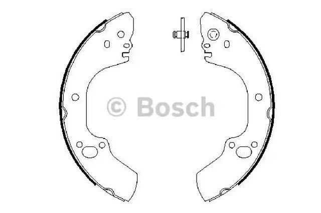 Klocki hamulcowe tylne bębnowe  0986487662 Bosch