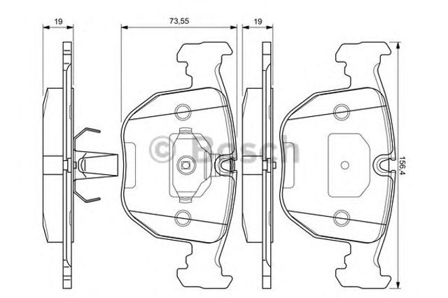 Klocki hamulcowe przednie tarczowe 0986494028 BOSCH
