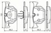 Okładziny (klocki) do hamulców tarczowych tylne 0986494286 BOSCH