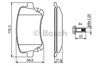 Okładziny (klocki) do hamulców tarczowych tylne 0986494303 BOSCH