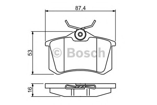 Okładziny (klocki) do hamulców tarczowych tylne 0986494387 Bosch