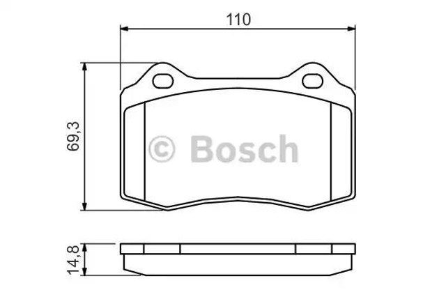 Okładziny (klocki) do hamulców tarczowych tylne 0986494393 Bosch