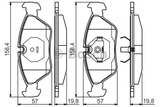 Klocki hamulcowe przednie tarczowe 0986495162 BOSCH