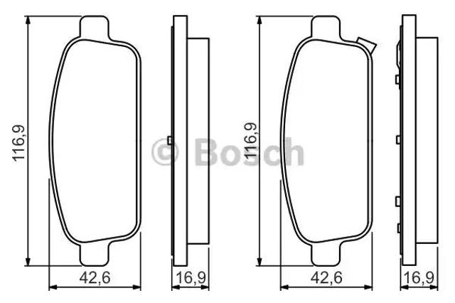 Okładziny (klocki) do hamulców tarczowych tylne 0986495259 BOSCH