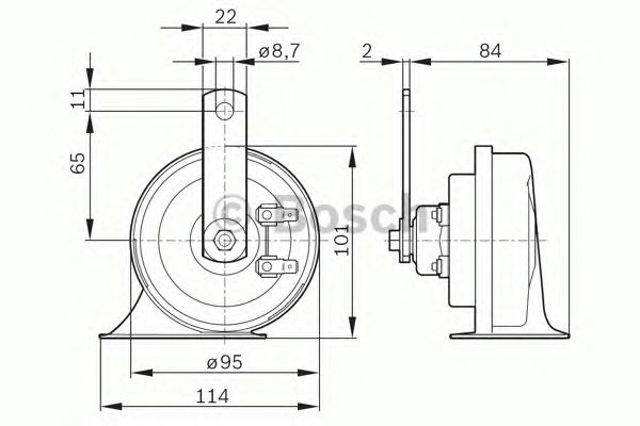 Sygnał dźwiękowy (klakson) Volkswagen Lupo 6X, 6E