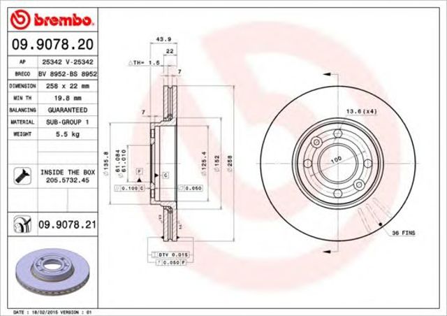 09907820 Brembo