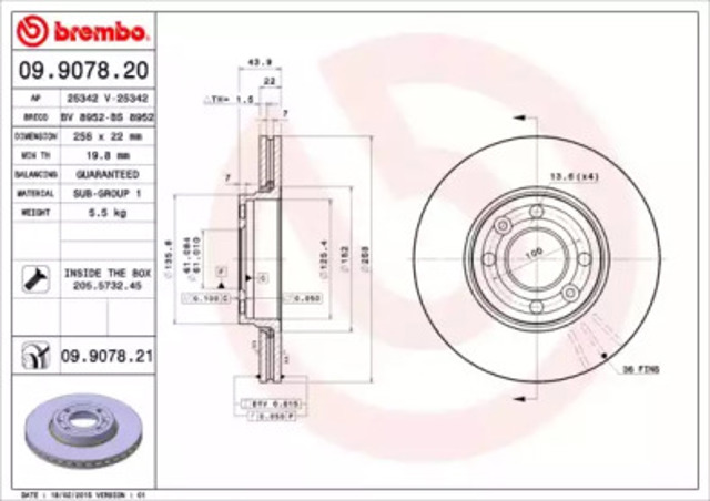 09907821 Brembo