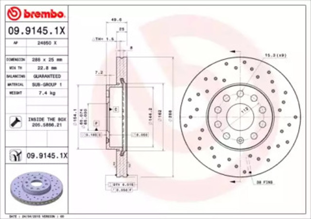 0991451X Brembo