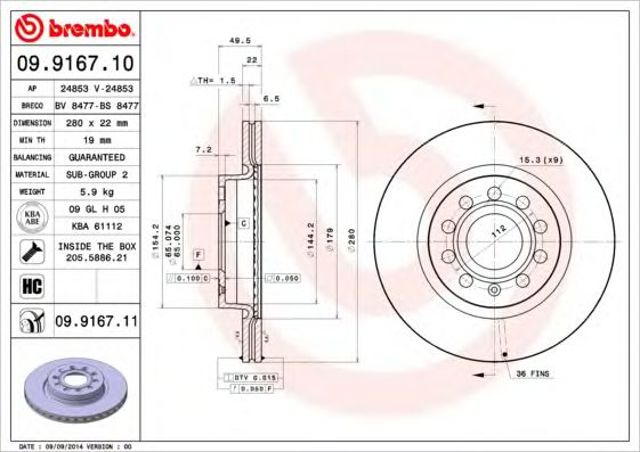 09916711 Brembo