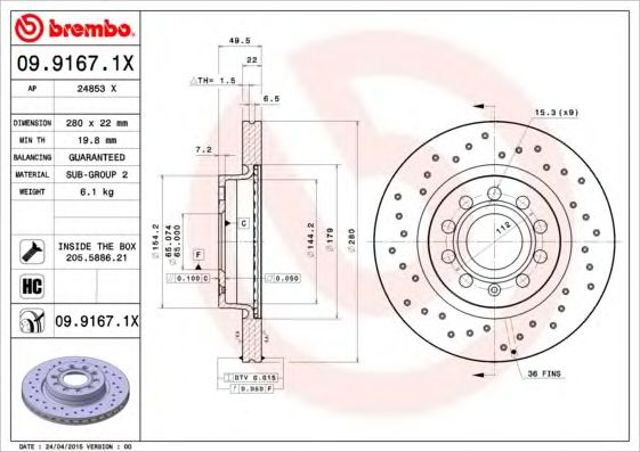 0991671X Brembo