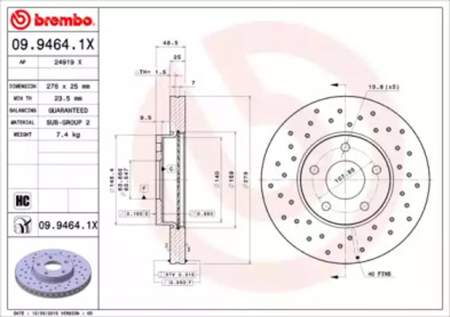 0994641X Brembo