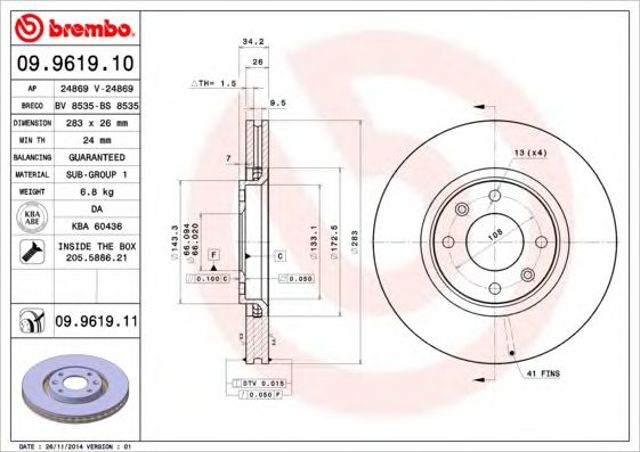 09961910 Brembo