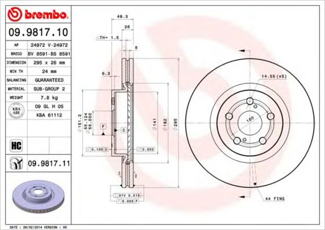 09981711 Brembo