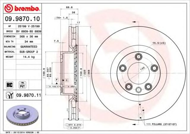 09987011 Brembo
