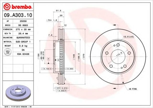 09A30310 Brembo