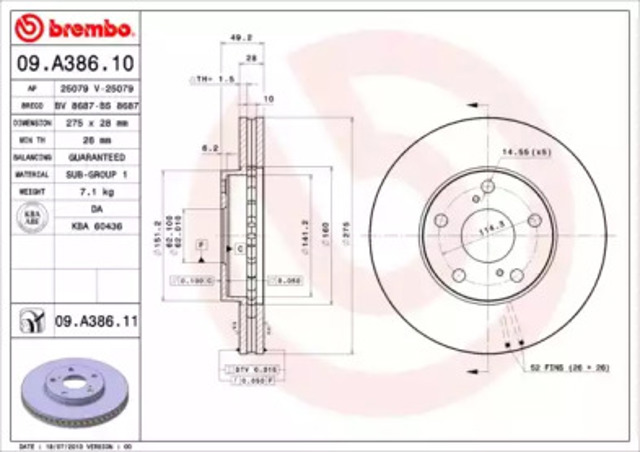 09A38611 Brembo