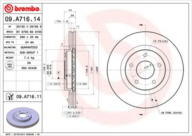 09A71614 Brembo