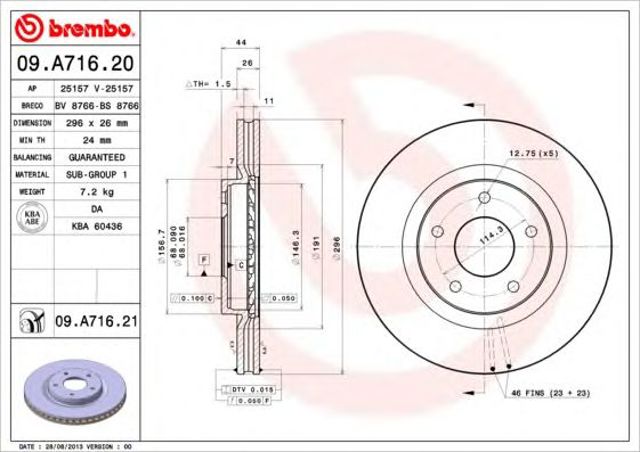 09A71620 Brembo