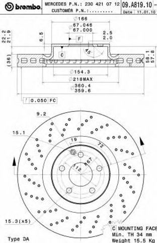 09A81911 Brembo