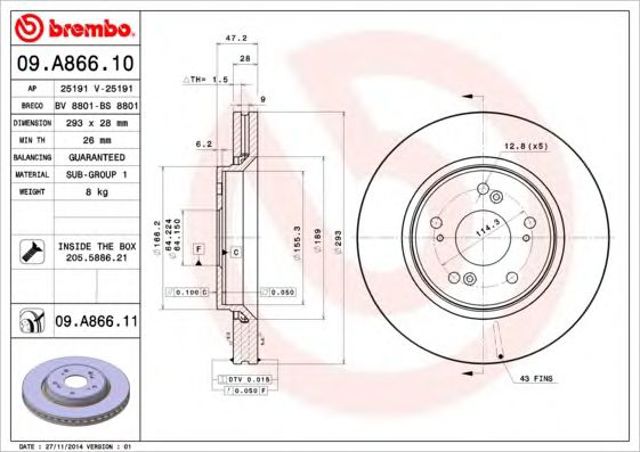 09A86610 Brembo