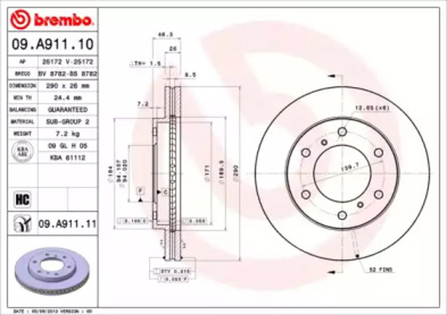 09A91110 Brembo