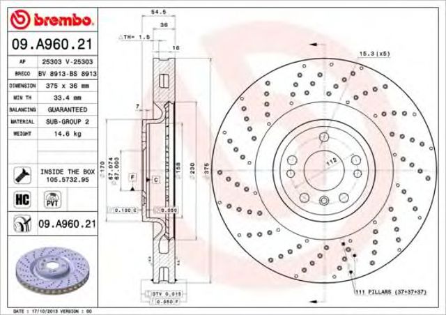 09A96021 Brembo