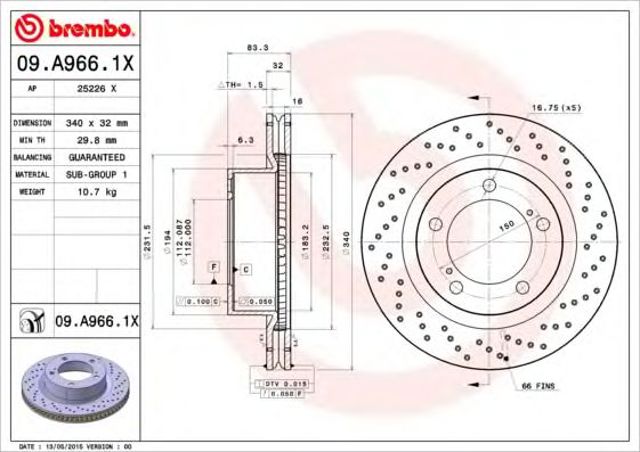 09A9661X Brembo