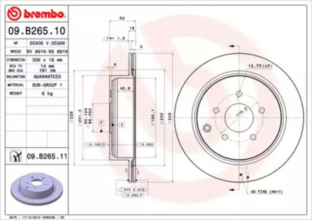 09B26511 Brembo