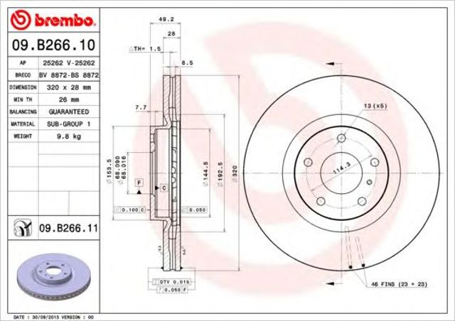 09B26611 Brembo