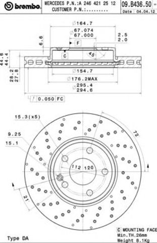 09B43651 Brembo