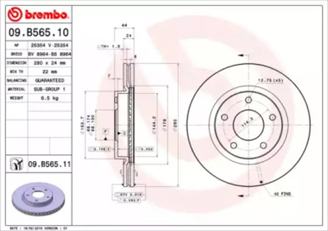 09B56511 Brembo