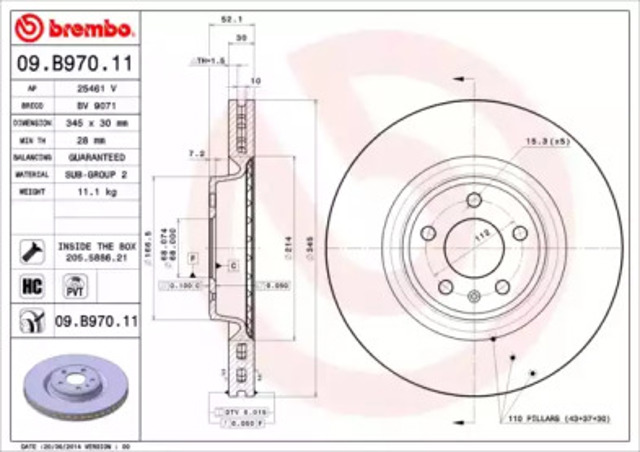 09B97011 Brembo