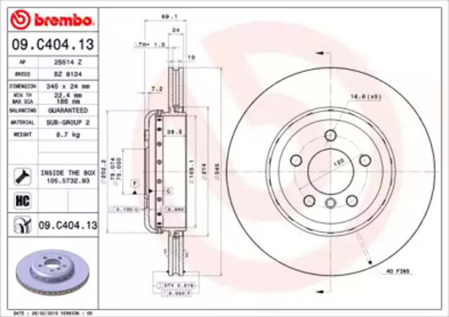 09C40413 Brembo