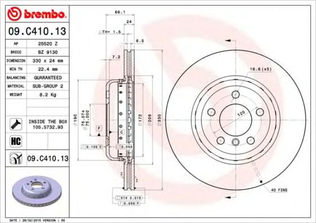 09C41013 Brembo