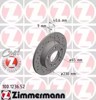 Tarcza hamulcowa tylna 100123652 ZIMMERMANN