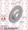 Tarcza hamulcowa tylna 100330952 ZIMMERMANN