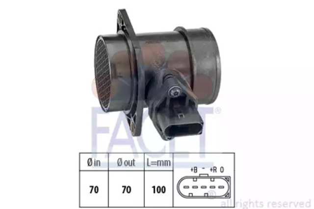 Czujnik przepływu powietrza, przepływomierz powietrza M.A.F. 101212 FACET