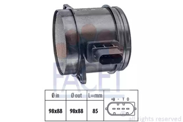 Czujnik przepływu powietrza, przepływomierz powietrza M.A.F. 101348 FACET