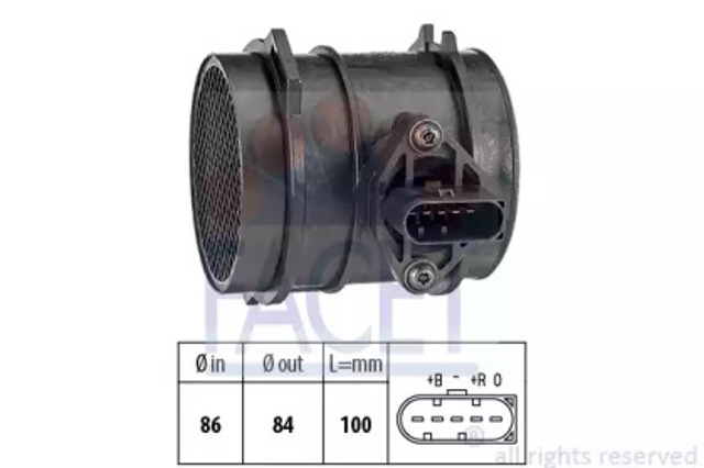 Czujnik przepływu powietrza, przepływomierz powietrza M.A.F. 101444 FACET