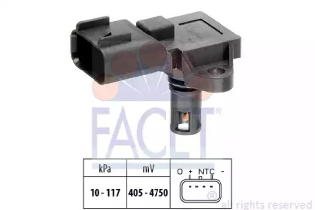 Czujnik ciśnienia w kolektorze ssącym, MAP 103097 FACET