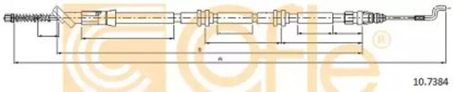 Linka hamulca ręcznego tylna prawa/lewa 107384 Cofle