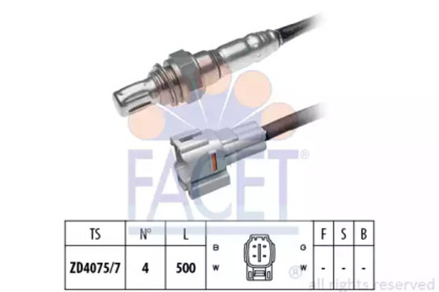 Sonda lambda, czujnik tlenu 107565 FACET
