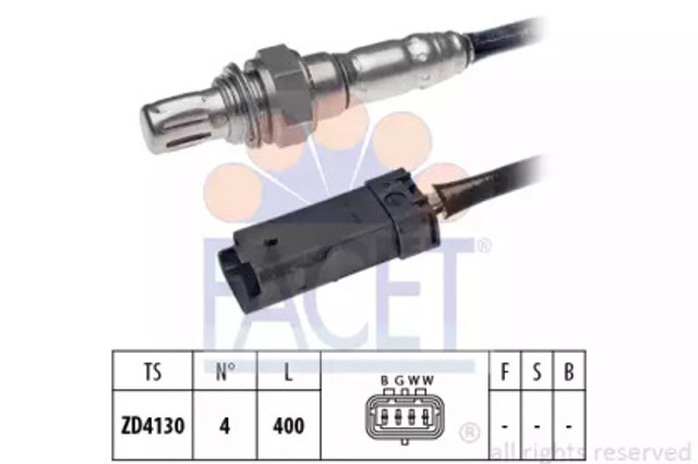 Sonda lambda, czujnik tlenu 108196 FACET