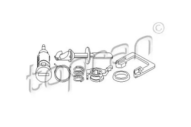Wkładka zamka drzwi przednich 109720 Hans Pries (Topran)