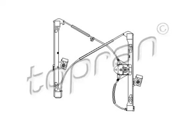 Mechanizm podnoszenia szyby drzwi przednich lewych 111253 HANS PRIES