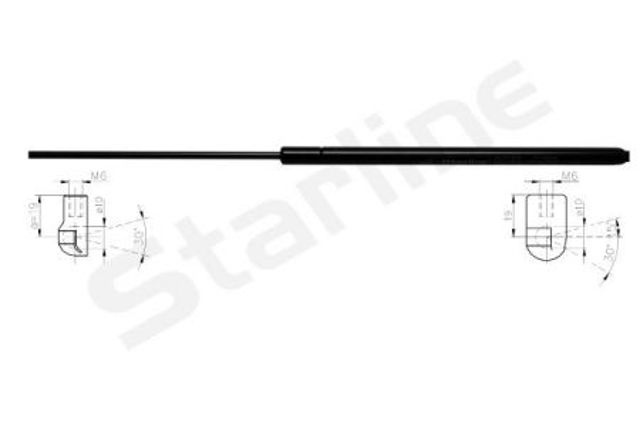 Amortyzator klapy bagażnika (3/5 drzwi-tylnych) 1214803 STARLINE