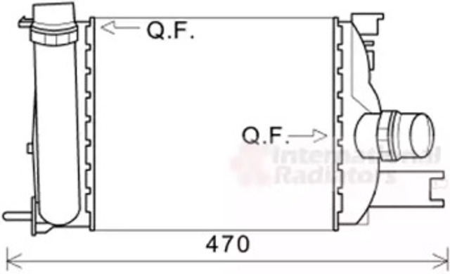 Chłodnica intercoolera 15004013 VAN WEZEL