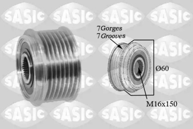 Koło pasowe alternatora 1676027 SASIC